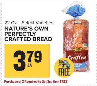 Food Lion Nature's own perfectly crafted bread offer