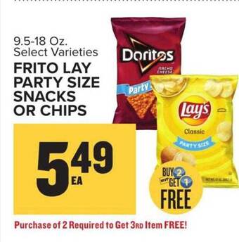 Food Lion Frito lay party size snacks or chips offer