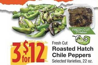 Roasted hatch chile peppers