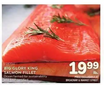 Albertsons Bog glory king salmon fillet offer