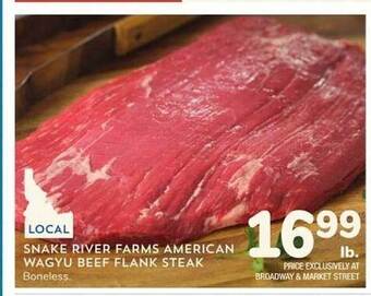 Albertsons Snake river farms american wagyu beef flank steak offer