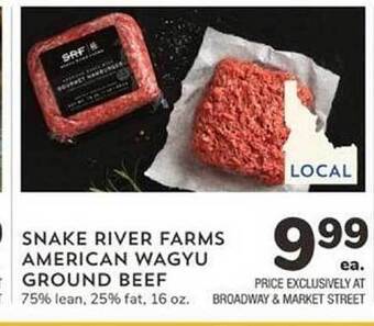 Albertsons Snake river farms american wagyu ground beef offer
