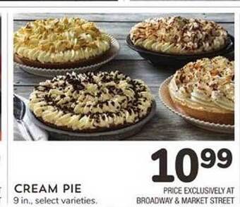Albertsons Cream pie offer