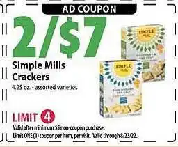Fiesta Mart Simple mills crackers offer