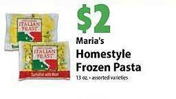 Fiesta Mart Maria's homestyle frozen pasta offer