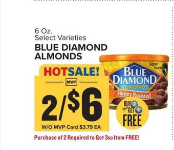 Food Lion Blue diamond almonds offer