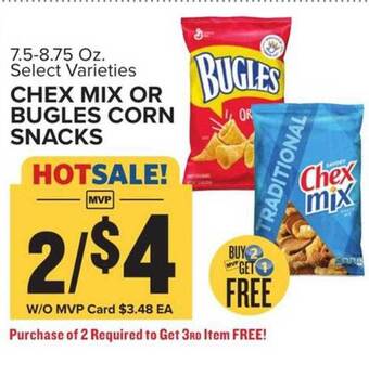 Food Lion Chex mix or bugles corn snacks offer