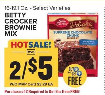 Food Lion Betty crocker brownie mix offer