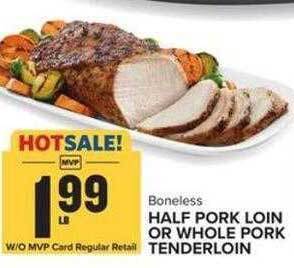 Food Lion Half pork loin or whole pork tenderloin offer