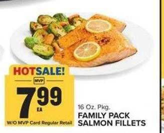 Food Lion Family pack salmon fillets offer