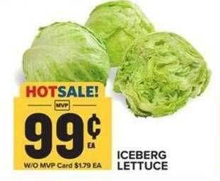 Food Lion Iceberg lettuce offer