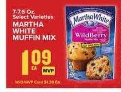 Food Lion Martha white muffin mix offer