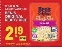 Food Lion Ben's original ready rice offer
