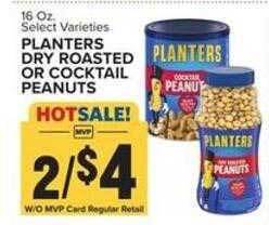 Food Lion Planters dry roasted or cocktail peanuts offer
