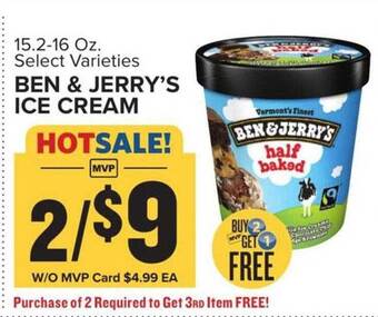 Food Lion Ben & jerry's ice cream offer