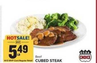 Food Lion Beef cubed steak offer