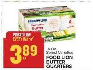Food Lion Food lion butter quarters offer