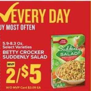 Food Lion Betty crocker suddenly salad offer