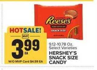 Food Lion Hershey's snack size candy offer