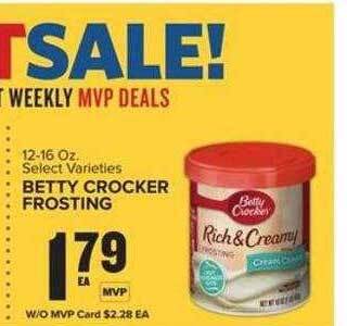 Food Lion Betty crocker frosting offer