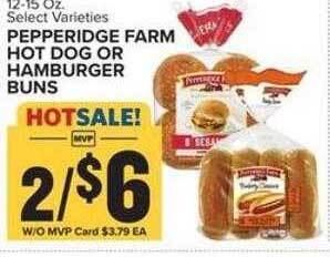 Food Lion Pepperidge farm hot dog or hamburger buns offer