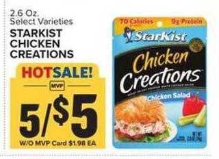 Food Lion Starkist chicken creations offer