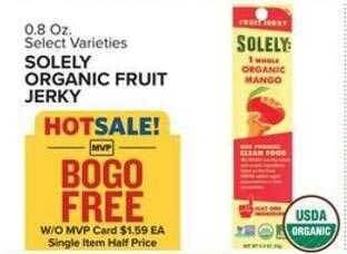 Food Lion Solely organic fruit jerky offer