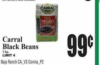 Baja Ranch Carral black beans offer
