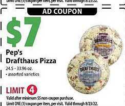 Festival Foods Pep's drafthaus pizza offer
