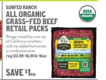 New Seasons Market Sunfed all organic grass-fed beef retail packs offer