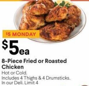 Nob Hill 8-Piece Fried or Roasted Chicken offer