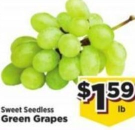 Food Town Store Sweet Seedless Green Grapes offer