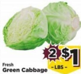 Food Town Store Fresh Green Cabbage offer