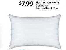Aldi Huntington home spring air luxury bed pillow offer