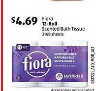 Aldi Fiora 12-roll scented bath tissue offer