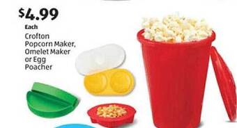 Aldi Crofton popcorn maker omelet maker or egg poacher offer