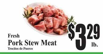Baja Ranch Fresh pork stew meat trocitos de puerco offer