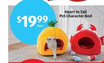 Aldi Heart to tail pet character bed offer