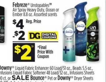 Dollar General Febreze, downy offer