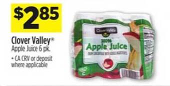 Dollar General Clover valley apple juice offer