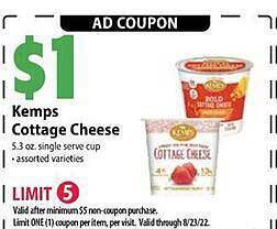 Festival Foods Kemps cottage cheese offer