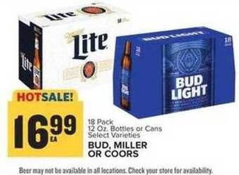 Food Lion Bud, miller or coors offer