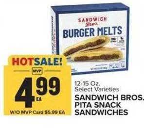 Food Lion Sandwich bros pita snack sandwiches offer