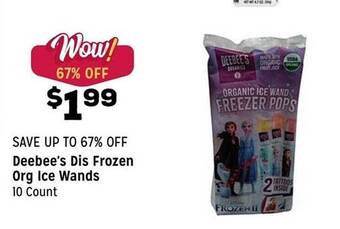 Grocery Outlet Deebee's dis frozen org ice wands offer