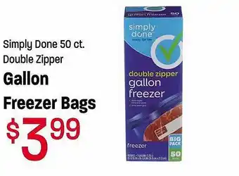 Maceys Simply done double zipper gallon freezer bags offer