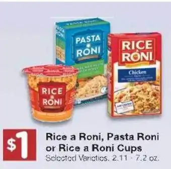 Market Street Rice a roni, pasta roni or rice a oni cups offer
