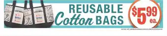 Market Street Reusable cotton bags offer