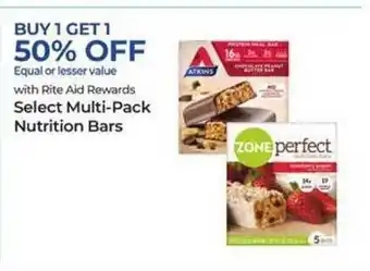 Rite Aid Select multi-pack nutrition bars offer