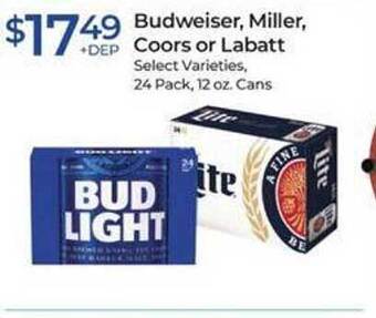 Rite Aid Budweiser, miller, coors or labatt offer