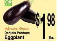 Super Saver Daniels produce eggplant offer
